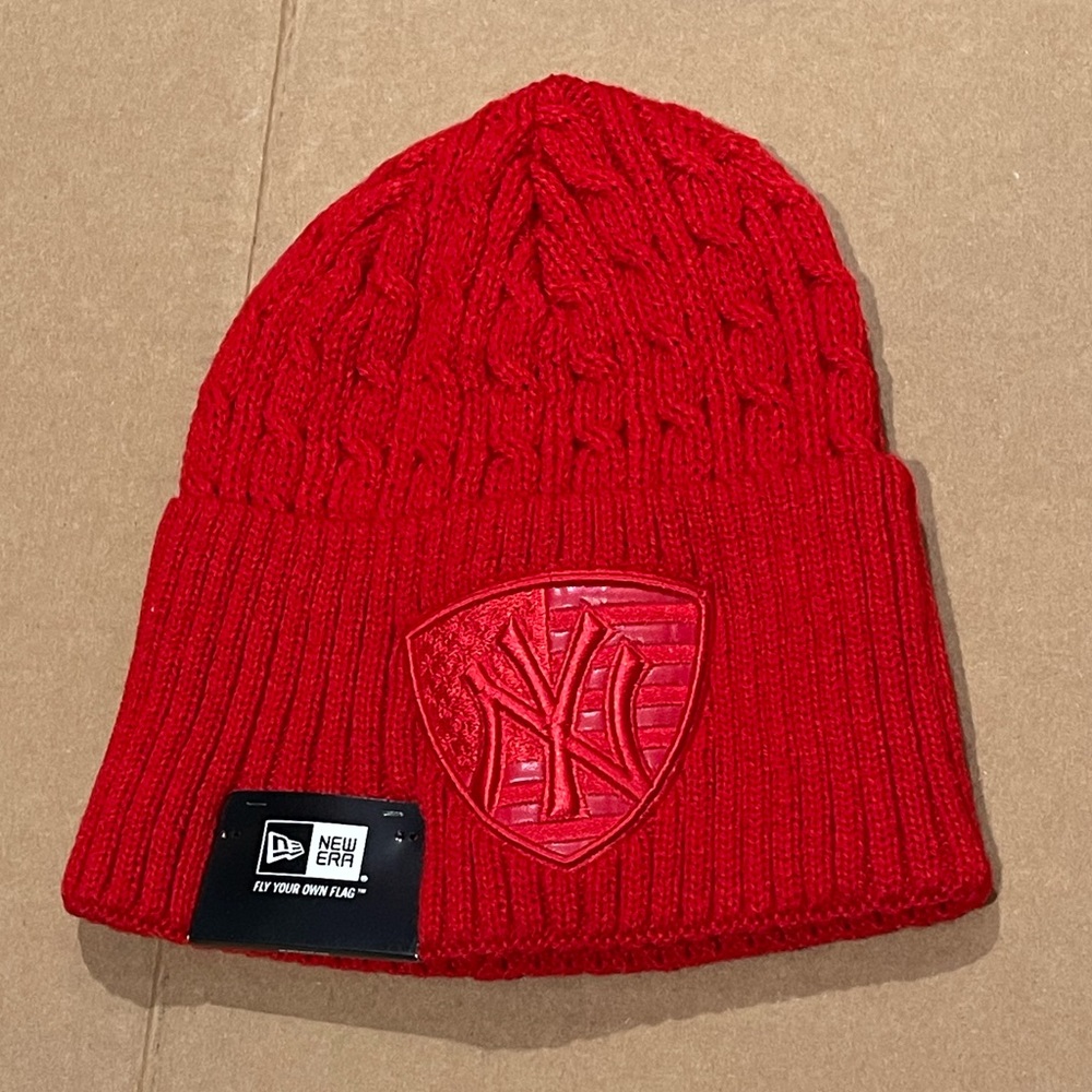 New Era Cap Red Knit Beanie